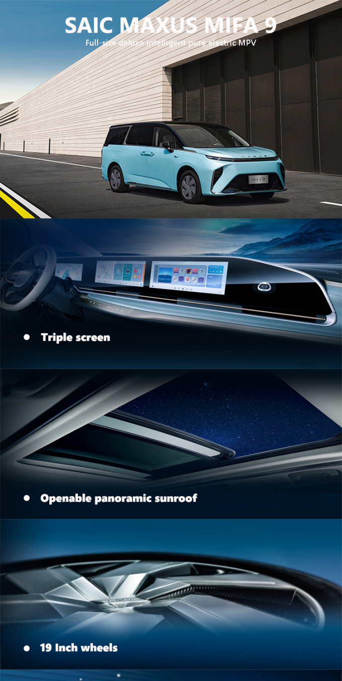 Maxus Mifa 9 Mpv Mobil Listrik Kecepatan Tinggi Kendaraan Energi Baru 5 Pintu 0